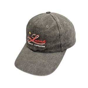 Latah‎ Short Course HeadShot Golf Hat Cap Strap Back Adjustable Black Gray
